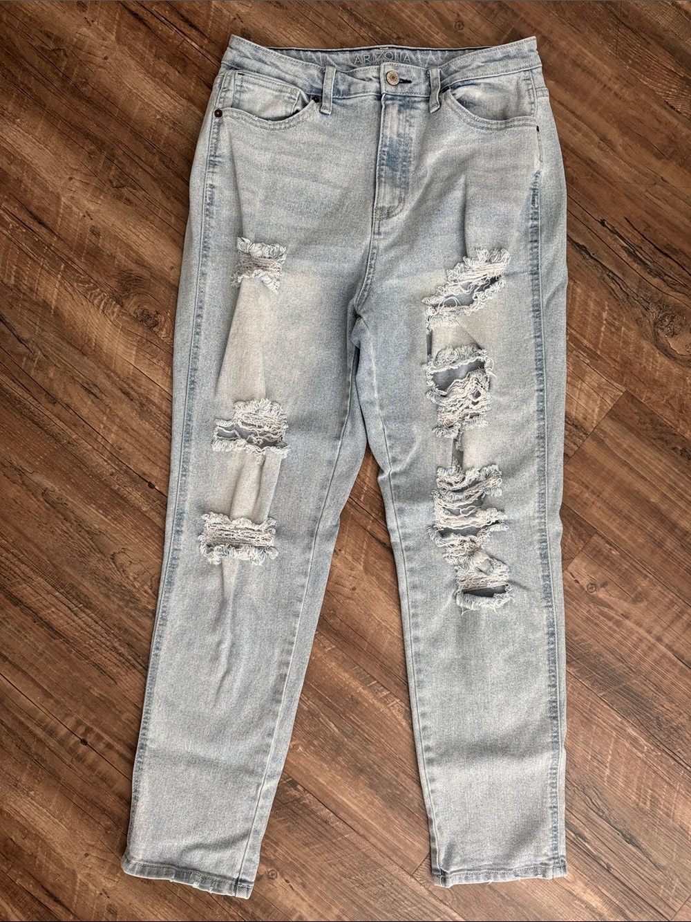 Stonewashed Distressed Jeans by Arizona Jean Company
